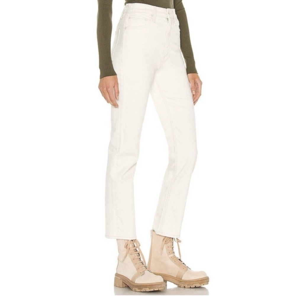 MOTHER Jeans High Waisted Rider Act Natural Off White Size 25